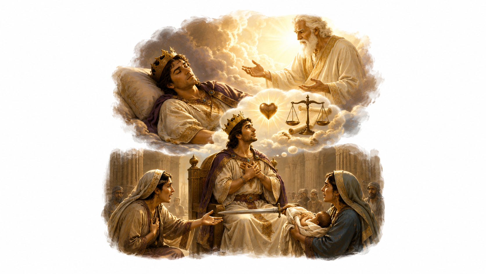 Salomón pidiendo sabiduría a Dios — El Carácter de Cristo